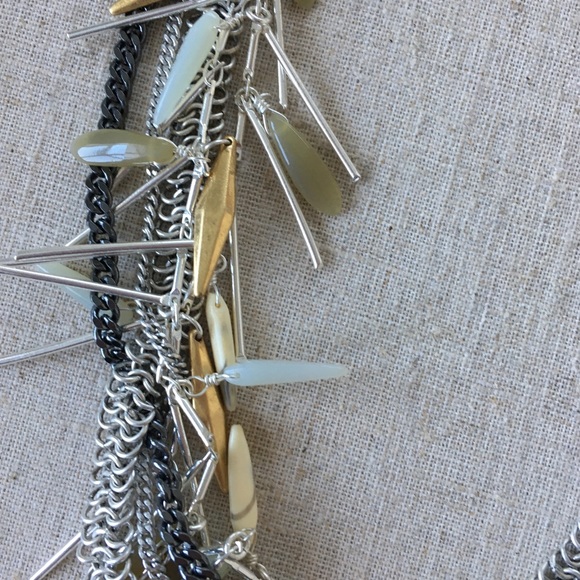 NEW Stella & Dot Freya Fringe Necklace GOLD SILVER - Picture 6 of 8